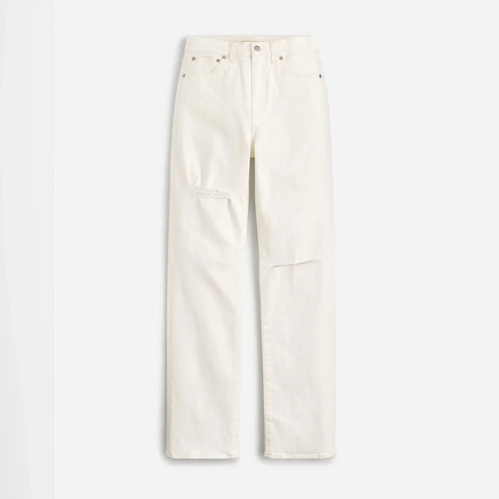 💜 NWT Madewell Tile White The Petite '90s Straight Jean Size 29P - Picture 6 of 11